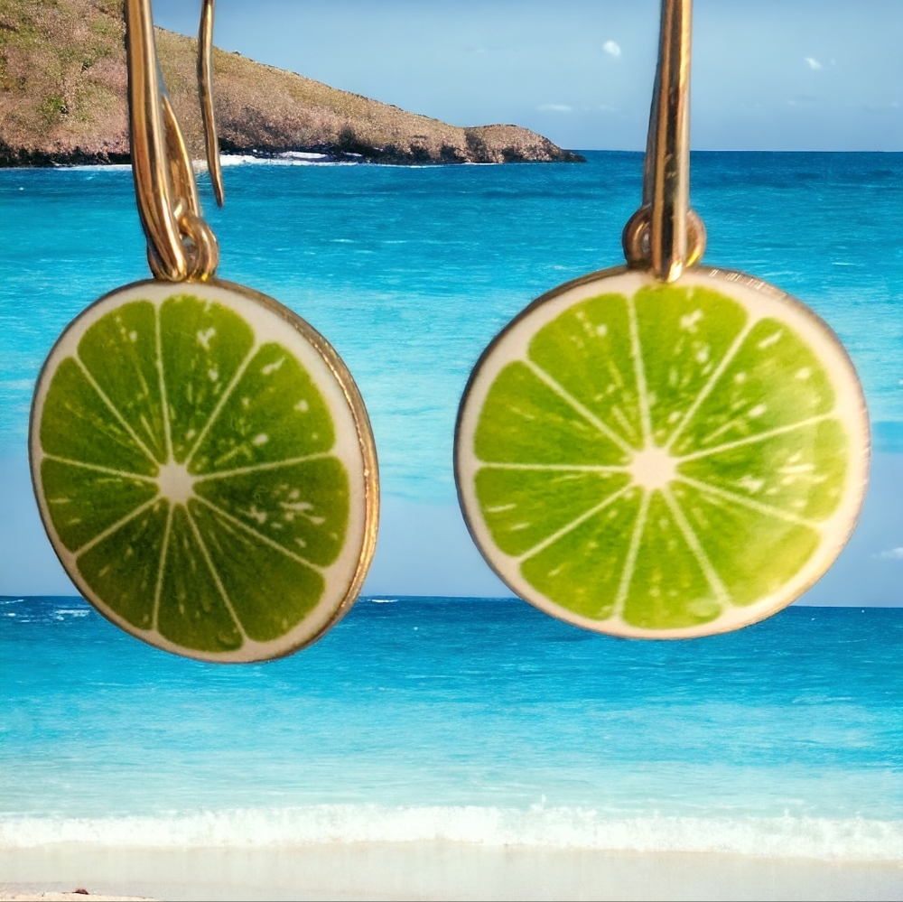 Wisteria Lavender And Lace Boutique earrings WHEN LIFE GIVES YOU LIMES